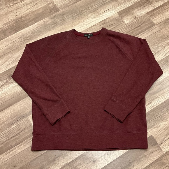 Banana Republic Other - Banana Republic Men’s Crew neck Thermal Sweater Size Extra Large In Burgundy